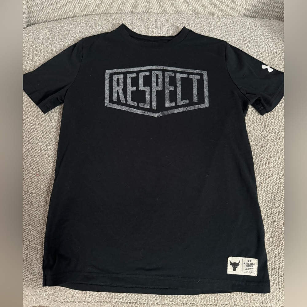 Boys Project Rock tshirt black